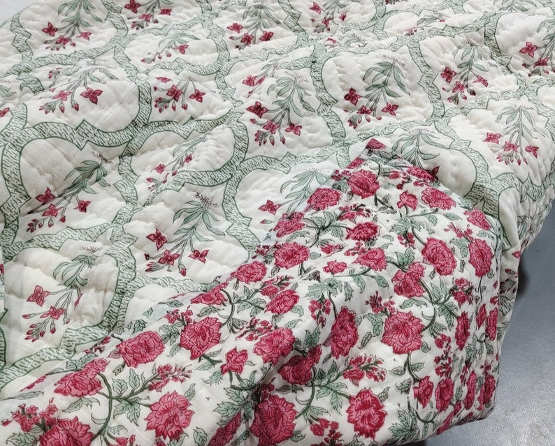 King Size Razai Quilt – 108"x108" Premium Cotton Comforter