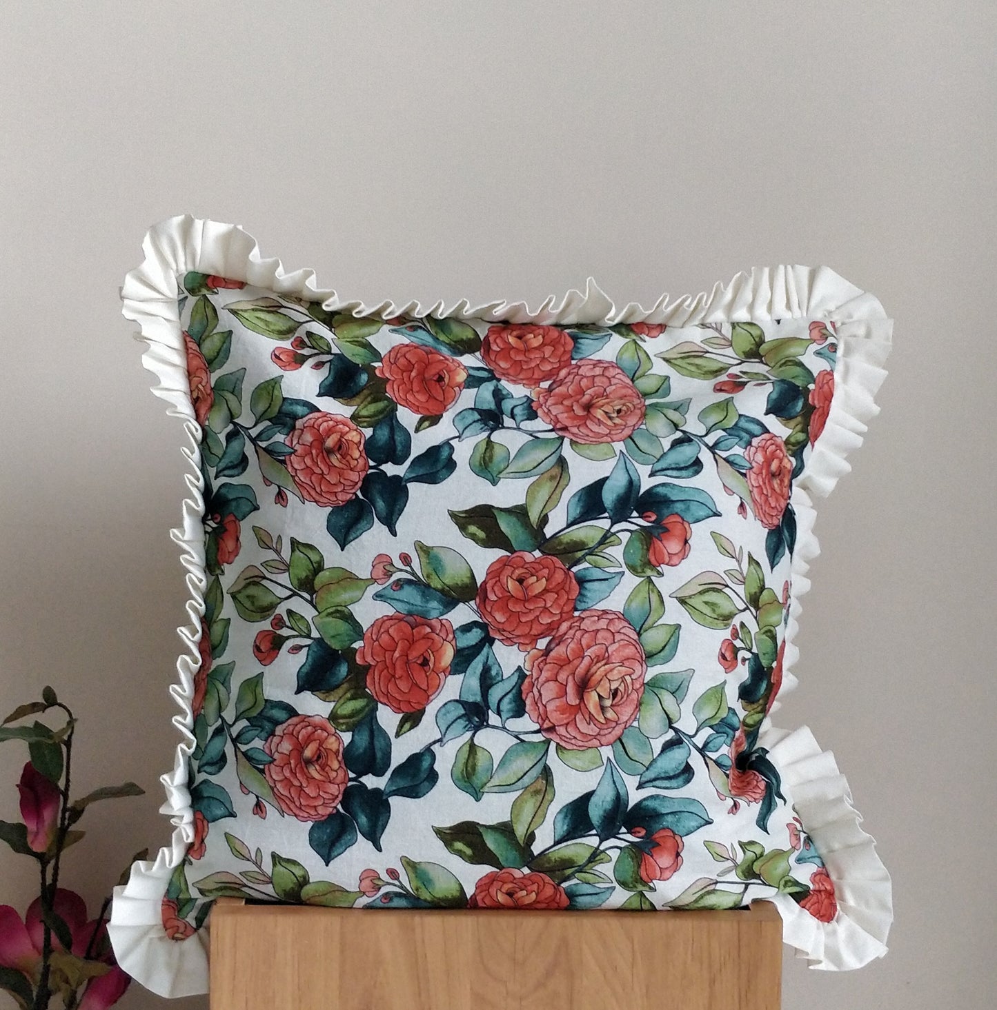 Elegant Ruffled Cushion Covers Set (20"x20")