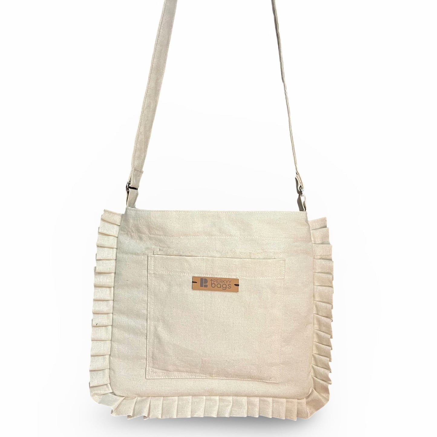 100% Cotton Canvas Sling Bag with Fringes