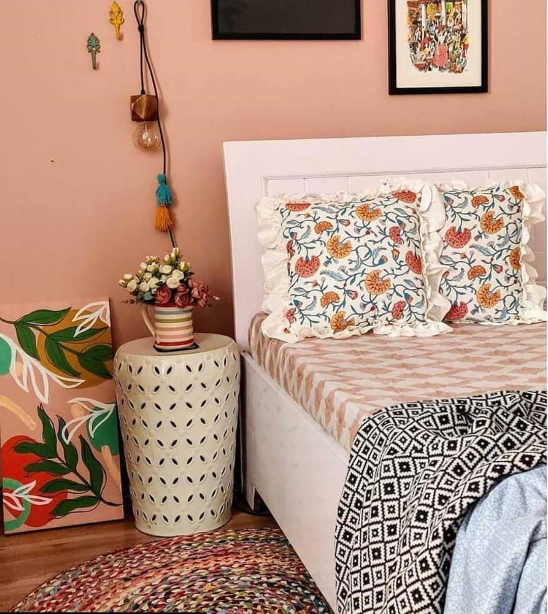 Elegant Ruffled Cushion Covers Set (20"x20")