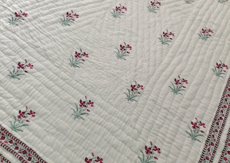 King Size Razai Quilt – 108"x108" Premium Cotton Comforter