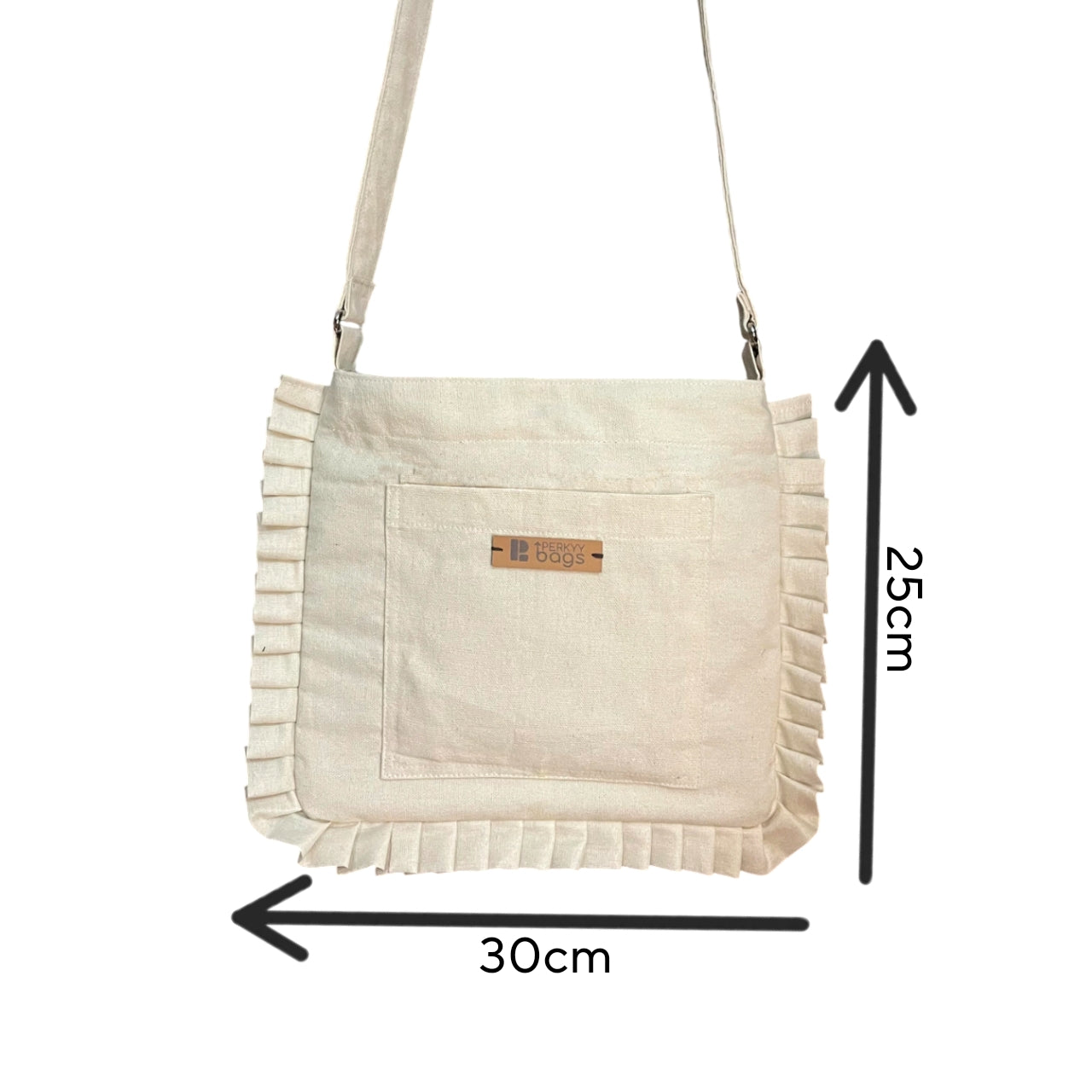 100% Cotton Canvas Sling Bag with Fringes