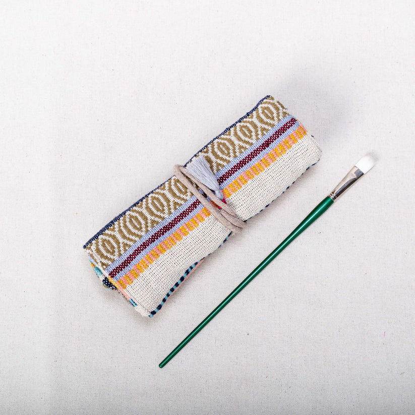 100% Natural Cotton Artist Brush & Pencil Roll