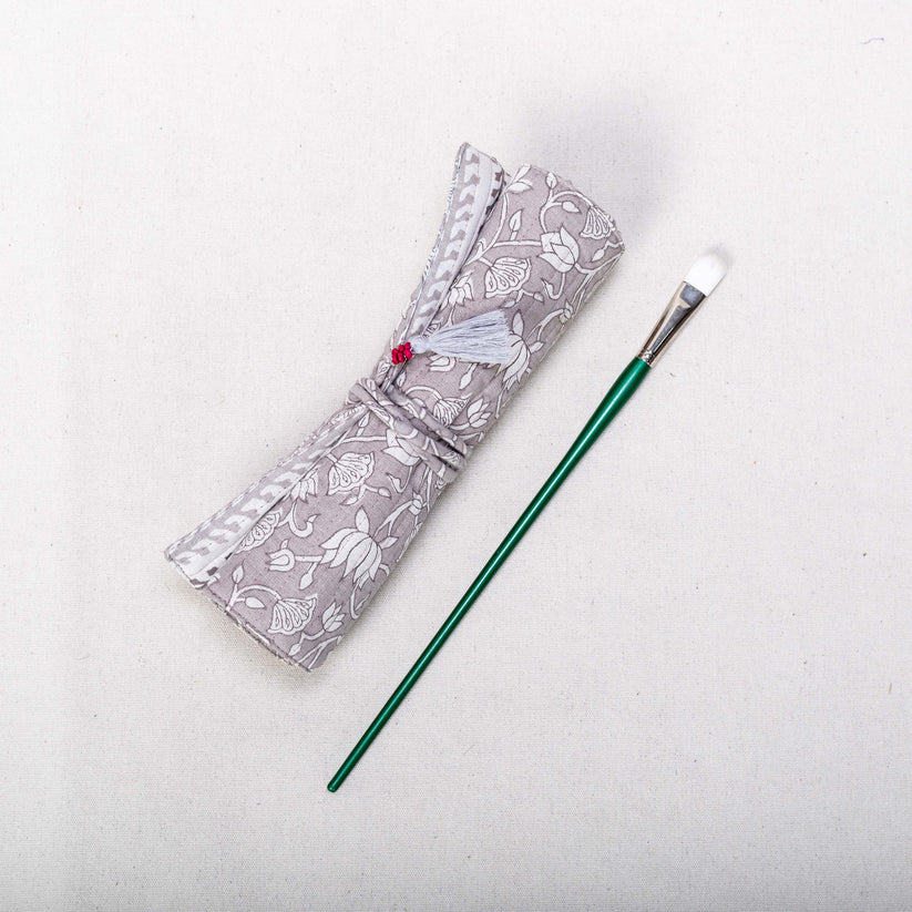 100% Natural Cotton Artist Brush & Pencil Roll