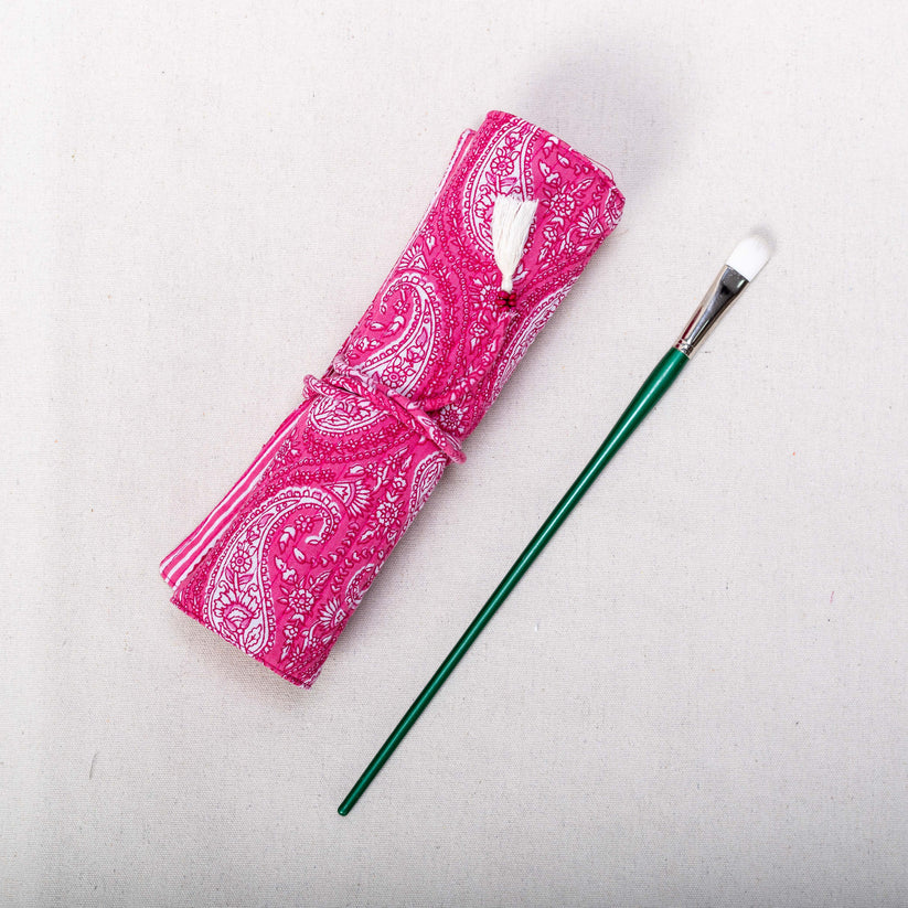 100% Natural Cotton Artist Brush & Pencil Roll