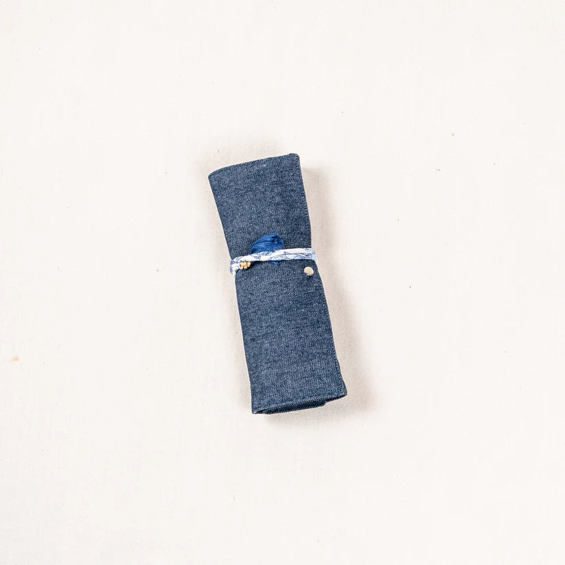100% Natural Cotton Artist Brush & Pencil Roll