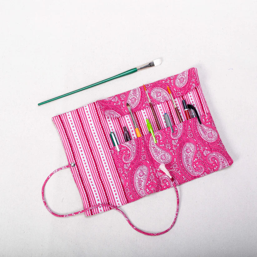 100% Natural Cotton Artist Brush & Pencil Roll