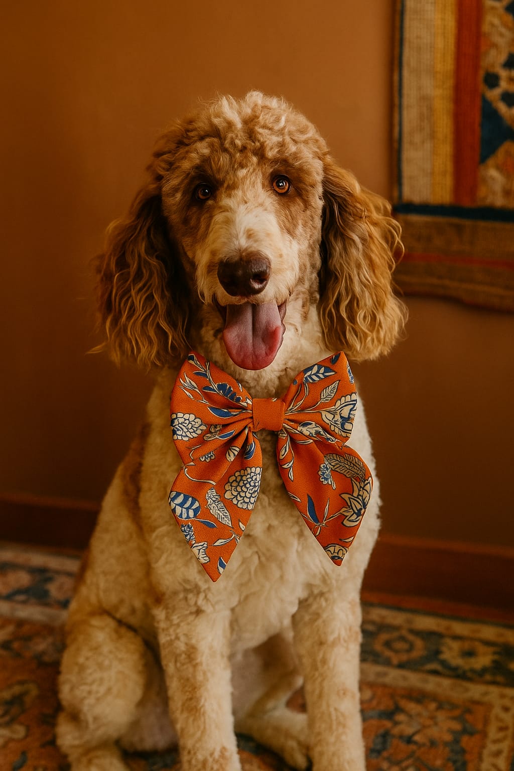 Floral Fabric Bows for Pet Leashes