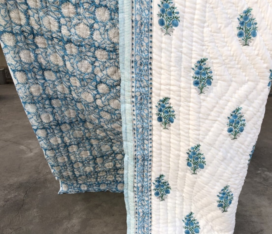 Gulzaar Double Sided 100% Soft Cotton Quilt/Blanket