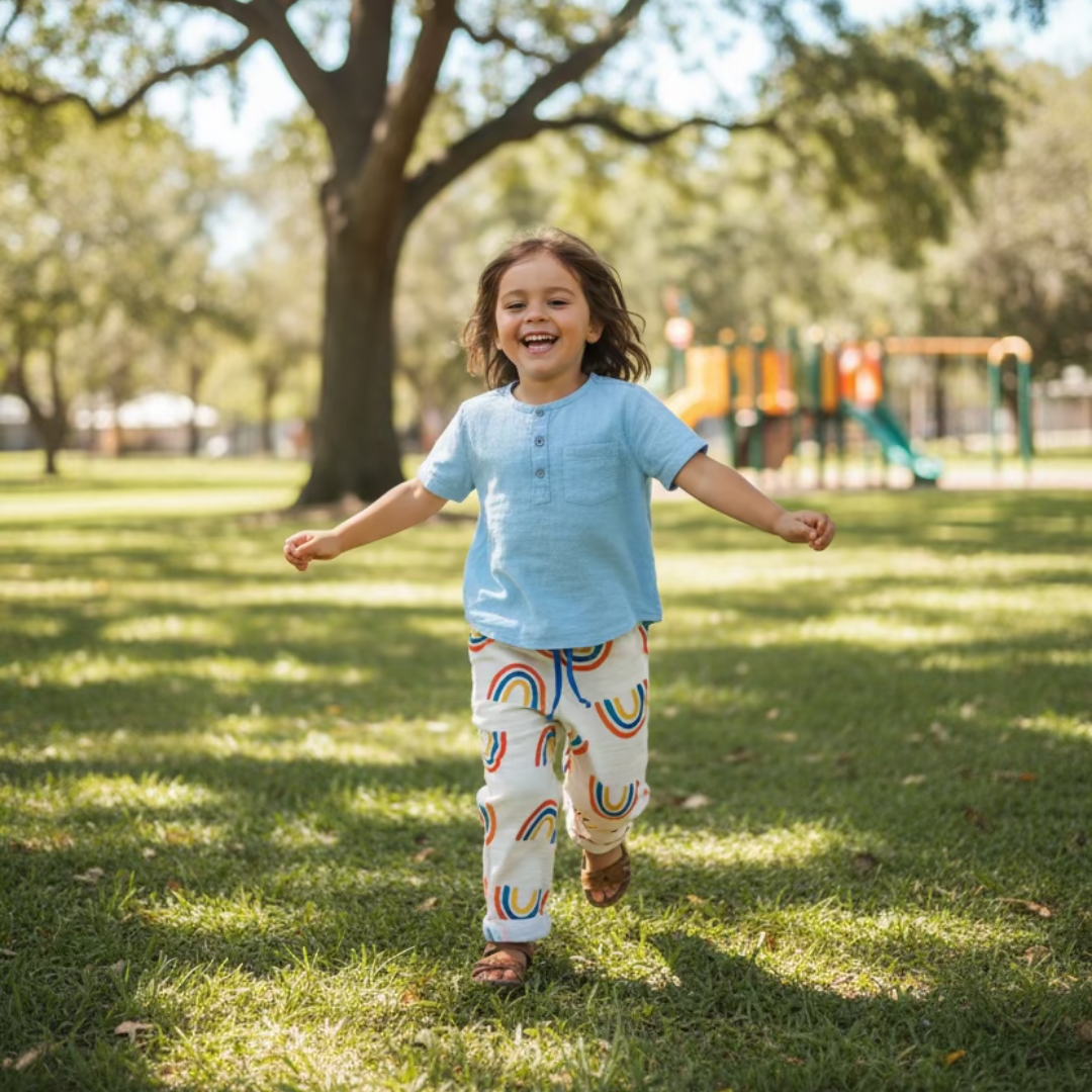 100% Cotton Summer Unisex Pants for Kids