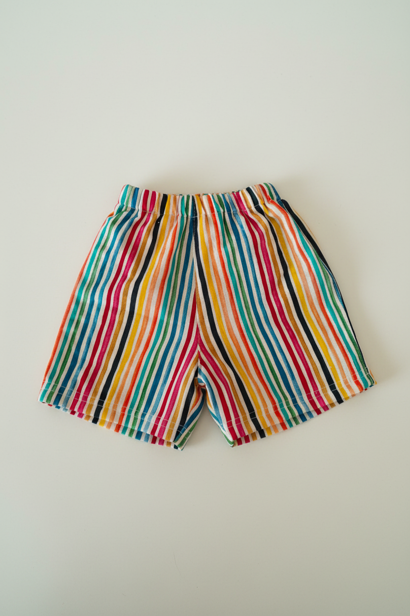 Fun Print Cotton Shorts for Babies & Toddlers – Soft Elastic Waist