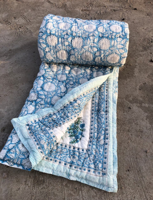 Gulzaar Double Sided 100% Soft Cotton Quilt/Blanket
