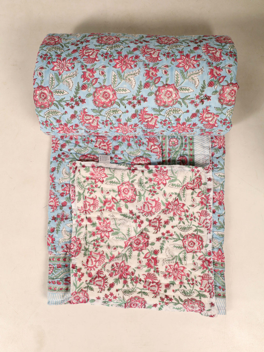 Bahaar Double Sided 100% Soft Cotton Quilt/Blanket