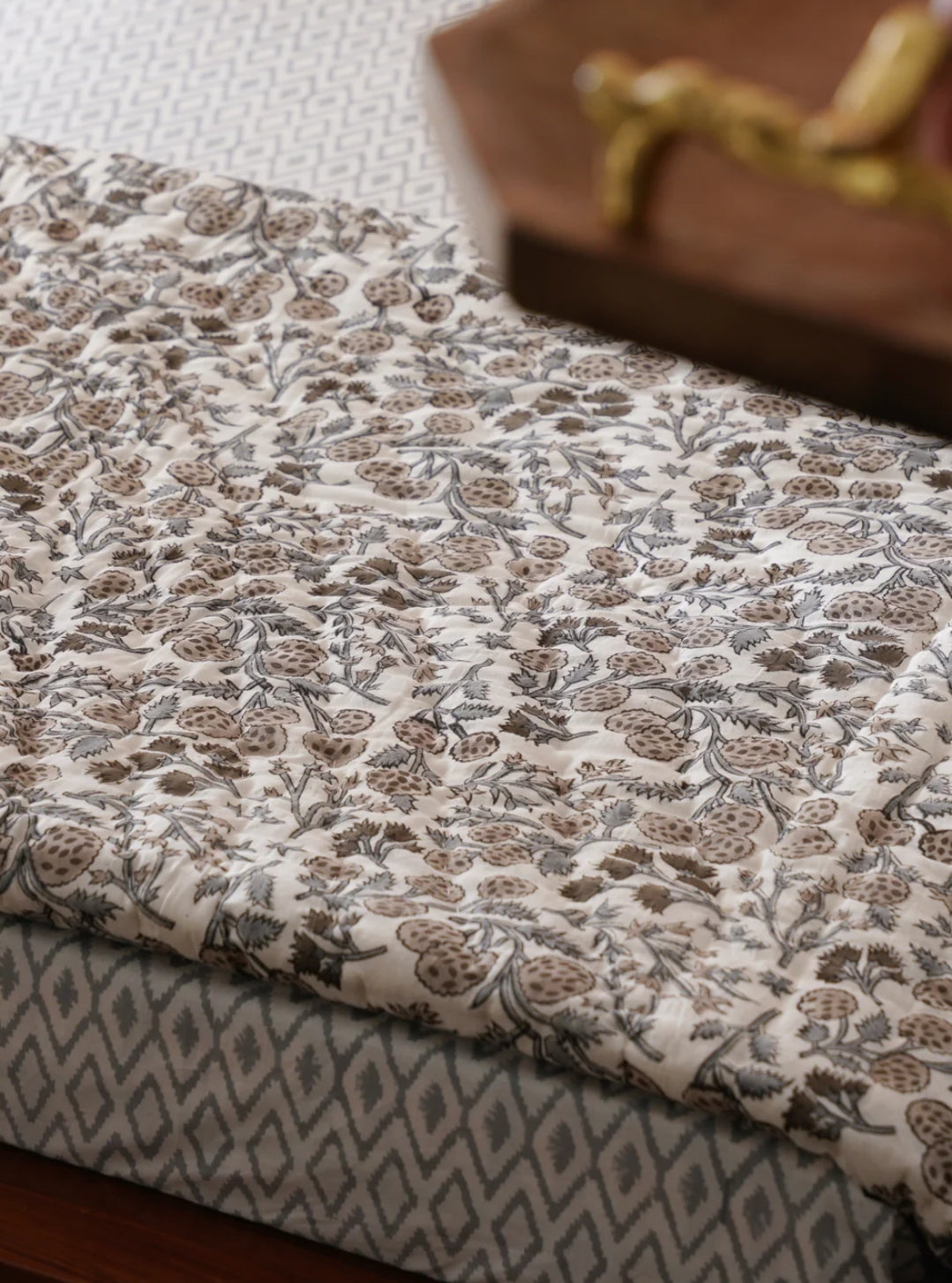 Amra 100% Soft Cotton Summer Quilt / Blanket - Reversible