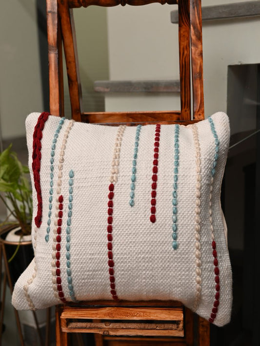 Handcrafted Cushion Cover in hues of Red