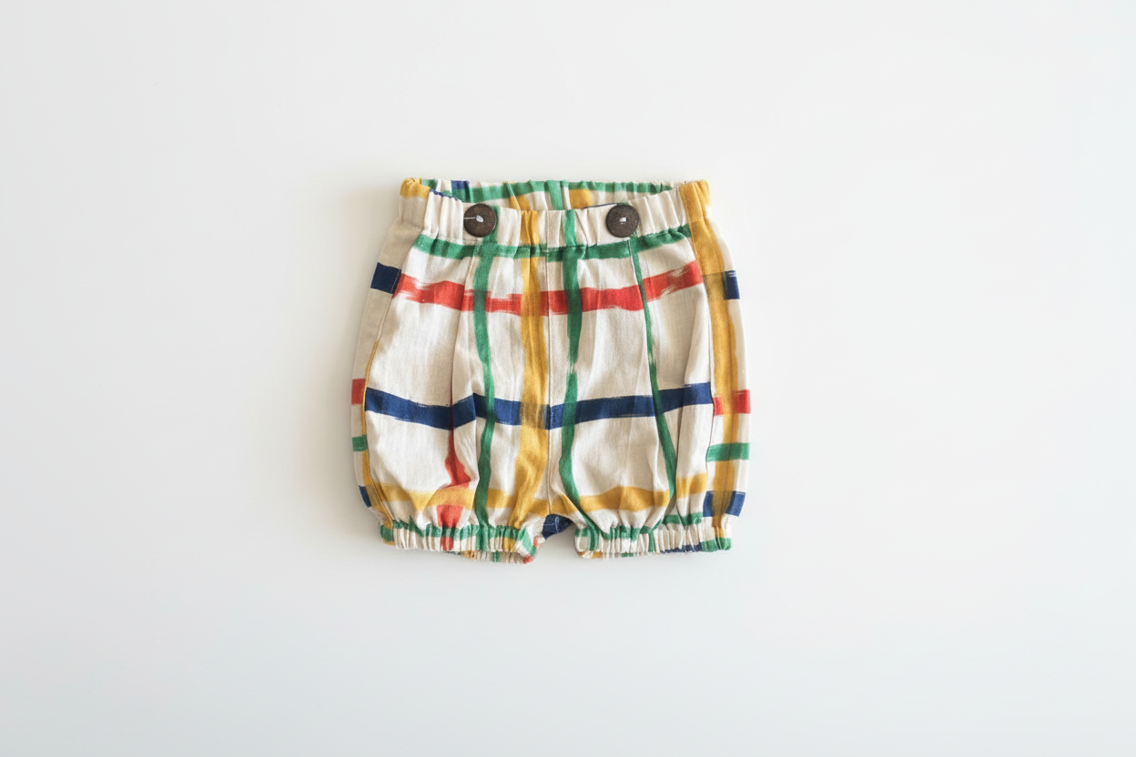 100% Soft Cotton Baby Bloomers with Buttons