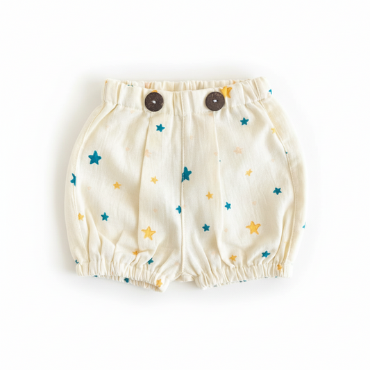 100% Soft Cotton Baby Bloomers with Buttons
