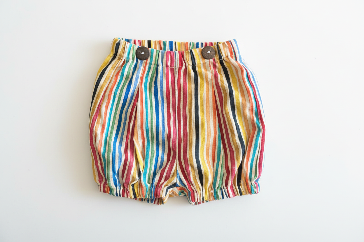 100% Soft Cotton Baby Bloomers with Buttons