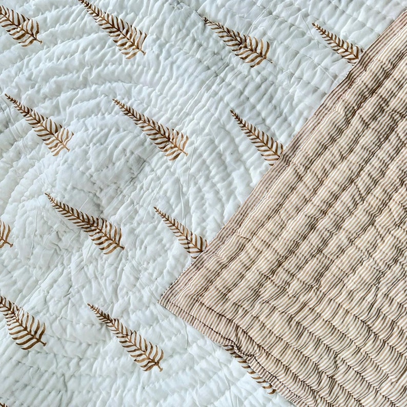 'Loom'- 100% Soft Cotton Organic Quilt/Blanket- Handcrafted in Jaipur