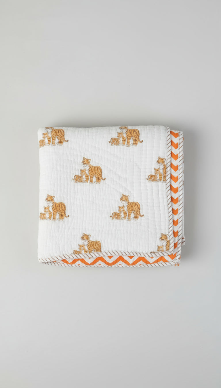 'Simba'- Reversible Baby Quilt|Blanket