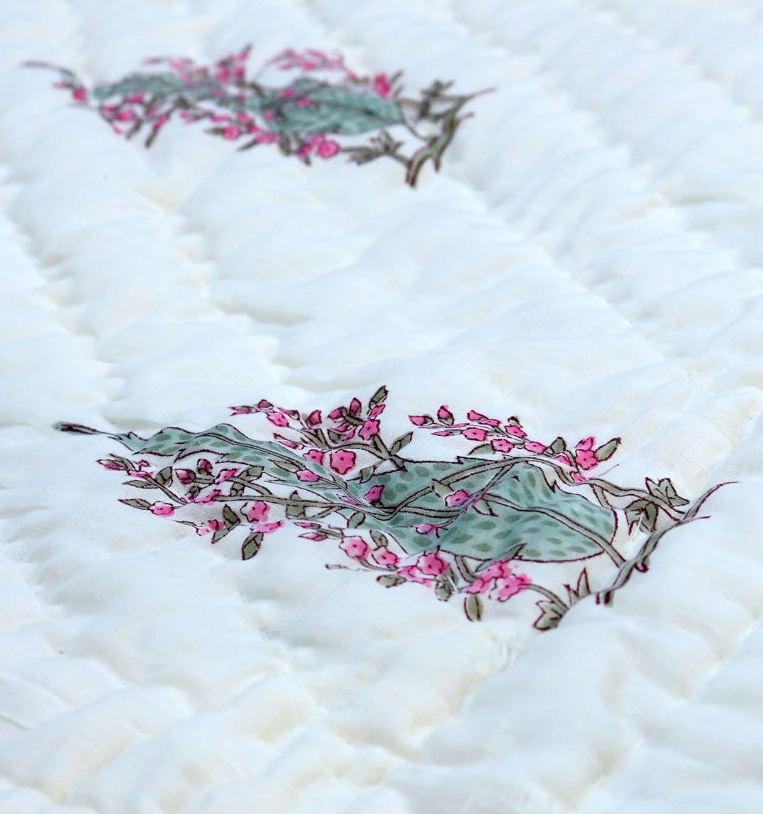 'Gul'- 100% Soft Cotton Quilt/Blanket- Handcrafted in Jaipur