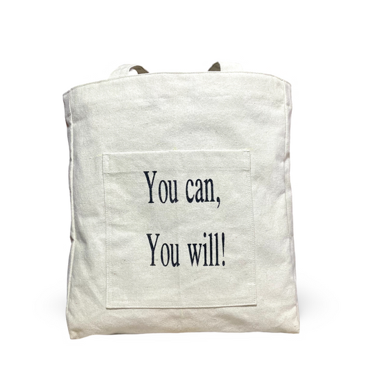 100% Canvas Tote Bags with Custom Quotes