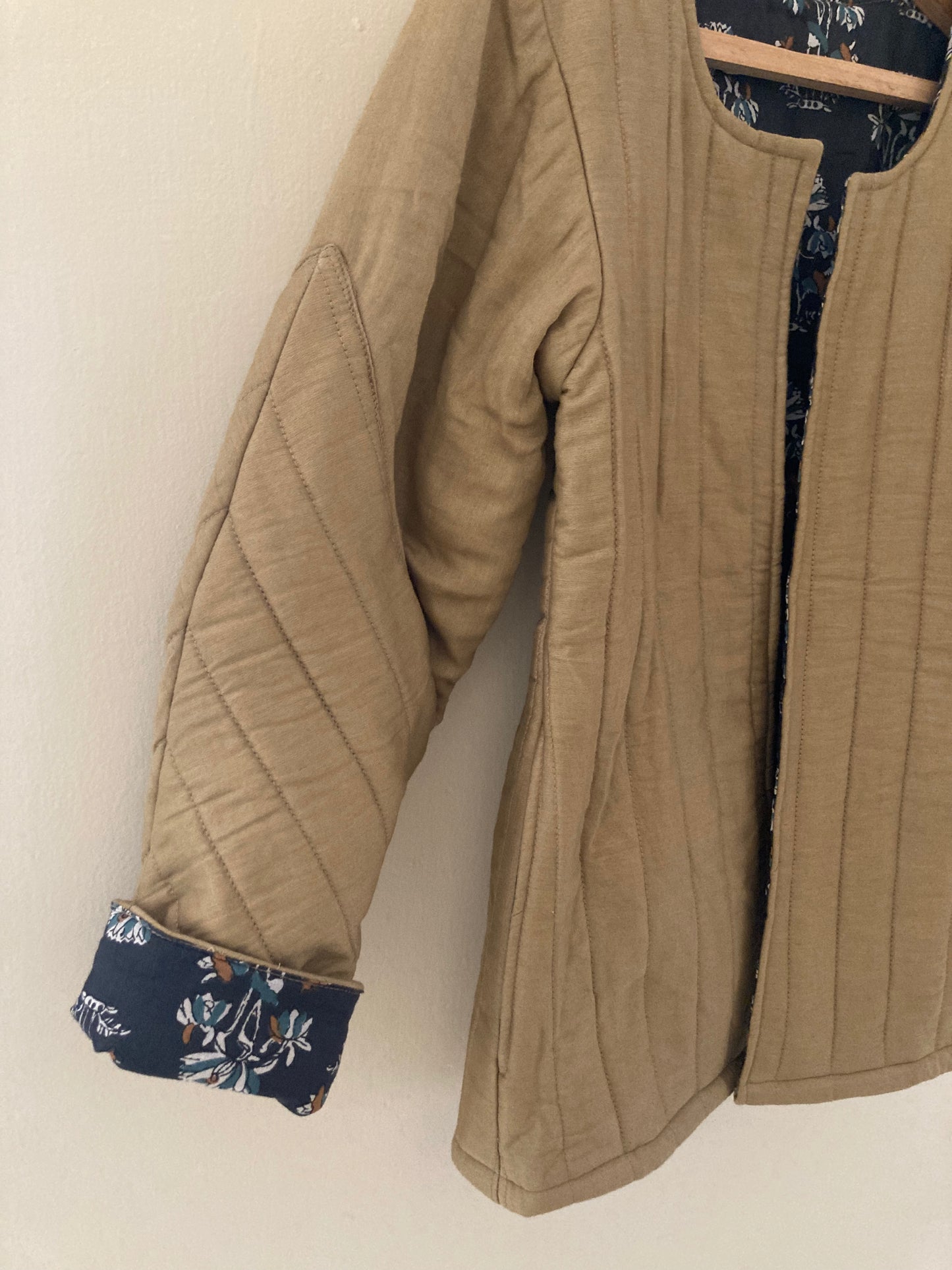 100% Quilted Cotton Reversible Jacket | Mustard