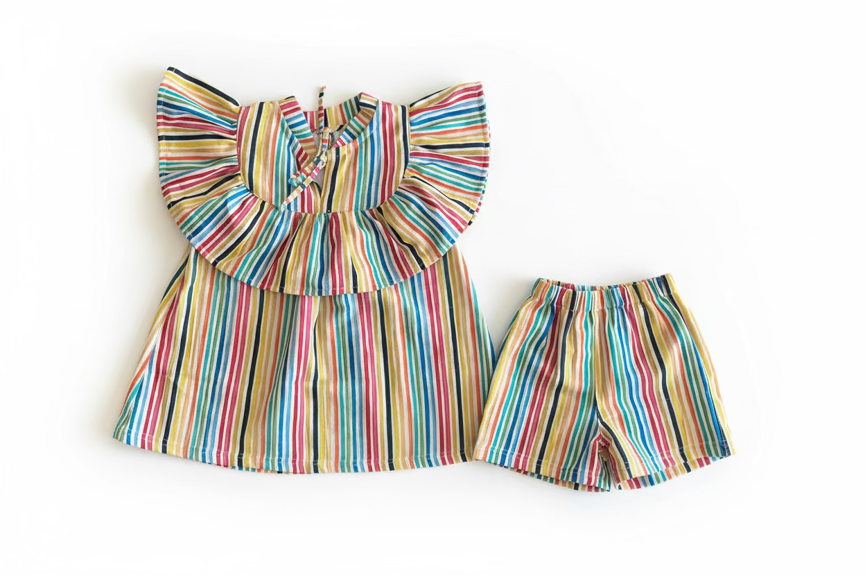 100% cotton Flutter Tunic Two-Piece Set for Kids | Toddlers