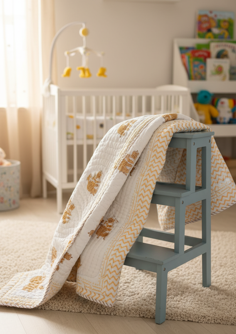 'Simba'- Reversible Baby Quilt|Blanket