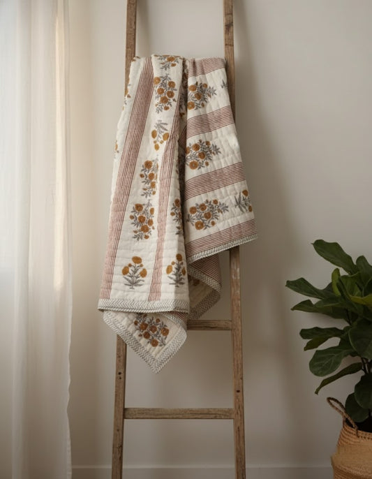 Khara Kapas Double-Sided 100% Soft Cotton Quilt/Blanket
