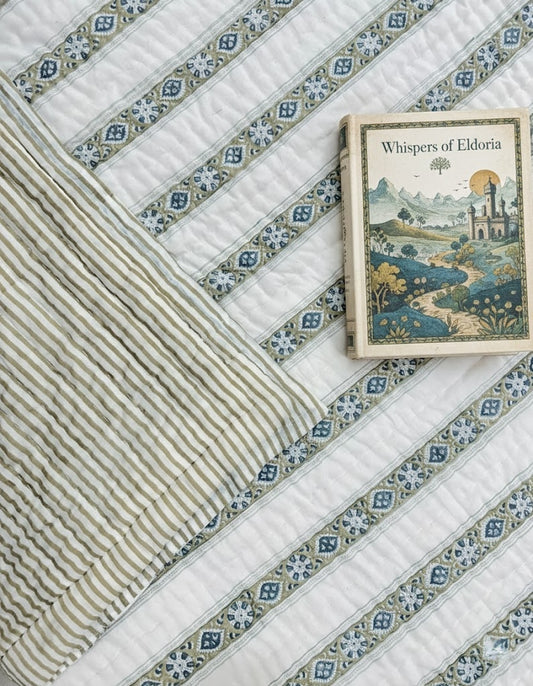 'Rooh'- 100% Soft Cotton Quilt/Blanket- Handcrafted in Jaipur