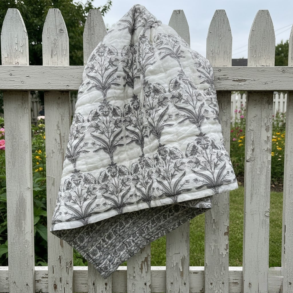 Nira 100% Soft Cotton Summer Quilt / Blanket - Reversible