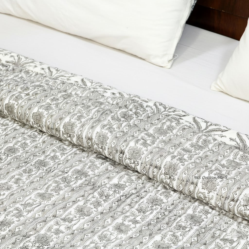 Nira 100% Soft Cotton Summer Quilt / Blanket - Reversible