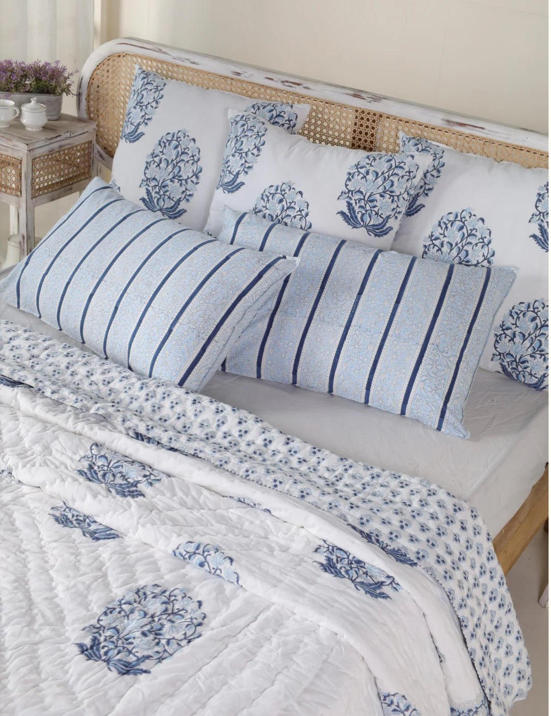 Morning Dew Organic Cotton Quilt Handcrafted in Jaipur