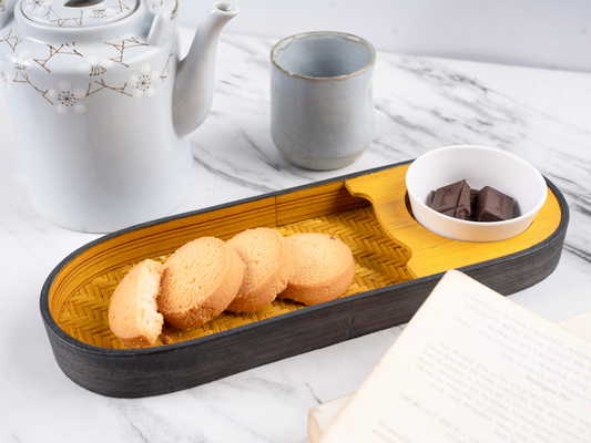 Oval Bamboo Snack Plate