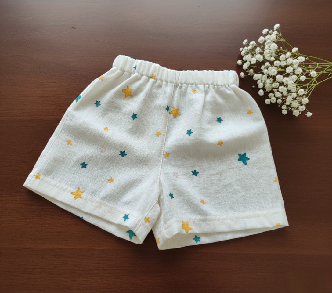 Fun Print Cotton Shorts for Babies & Toddlers – Soft Elastic Waist