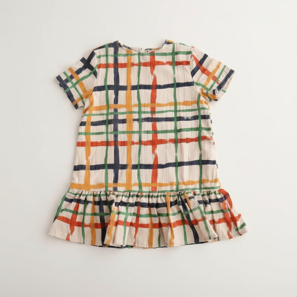 Colorful plaid dress 