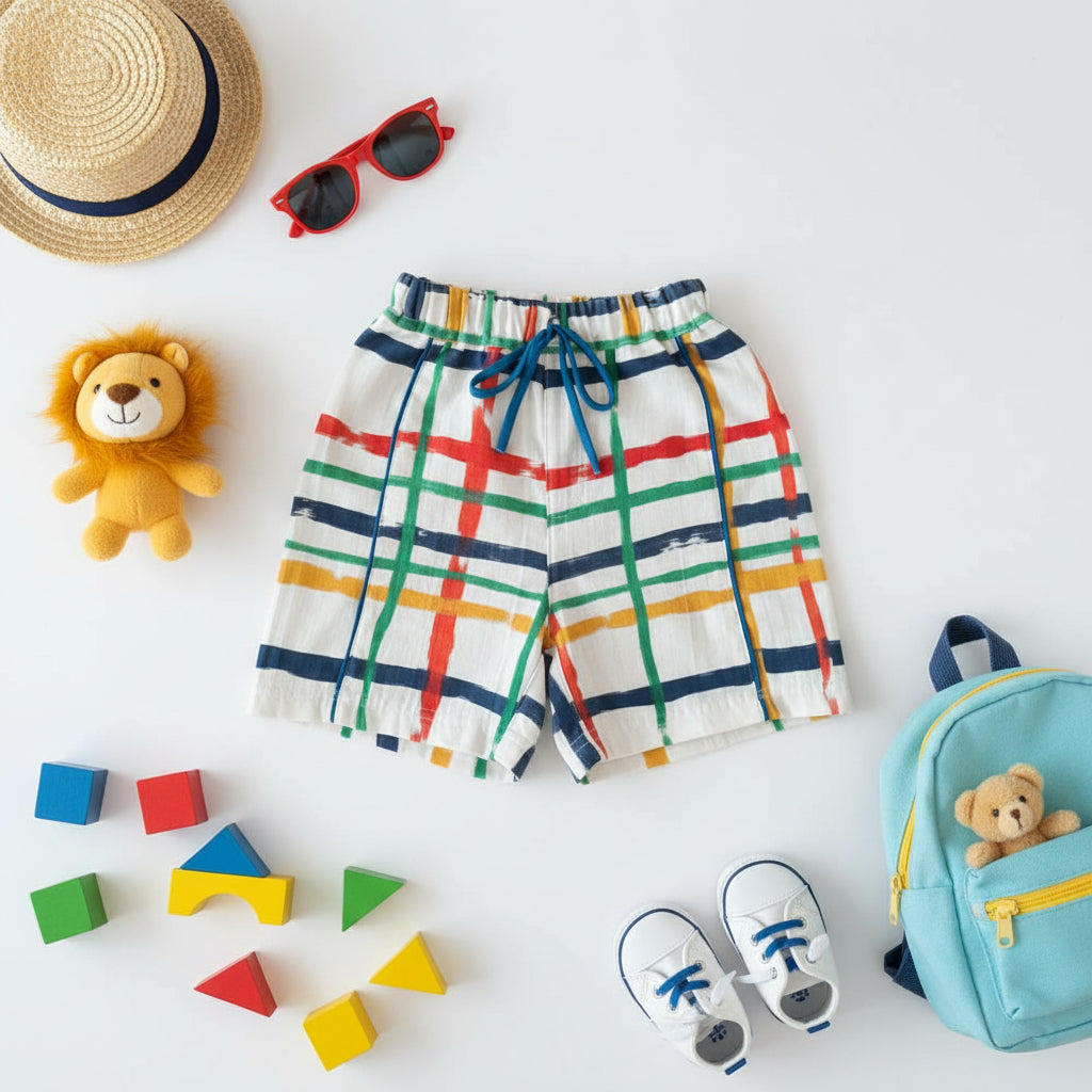 Fun Print Cotton Shorts for Babies & Toddlers – Soft Elastic Waist
