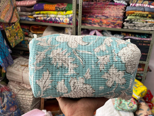 Blockprinted Vanity Pouches made in 100% cotton