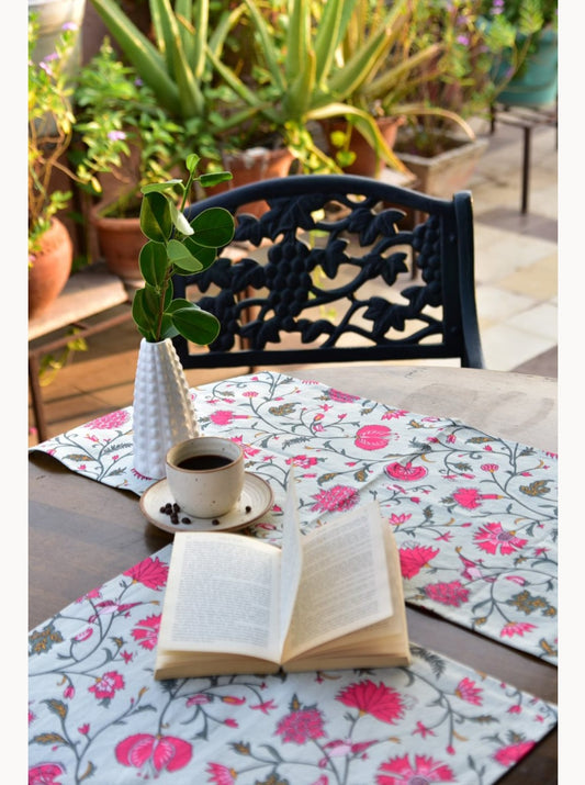 Dining Table Runners made in 100% Natural Cotton ( 6 seater - 13" x 72" inches)