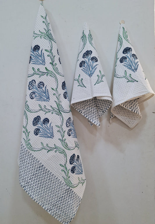Waffle towel sets