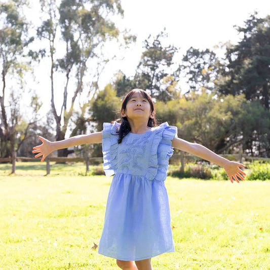 Luna - 100% Natural Textured Cotton Dress for Summers!