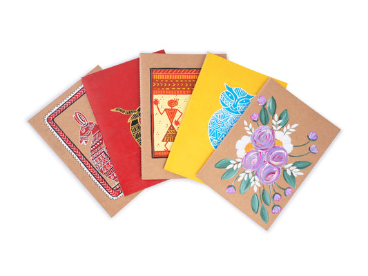 Handpainted folk art notebook A5 size