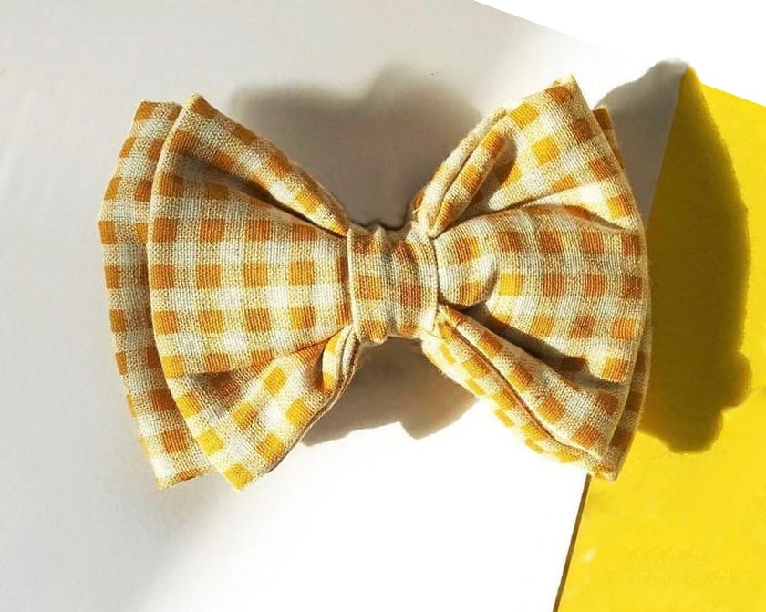 Ghingam Fabric Bow Ties for Pets